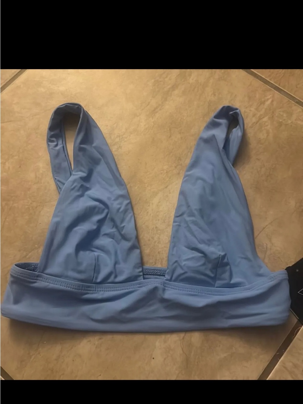 Triangle Bralette Swim Top in Light Blue - Women's Bikini